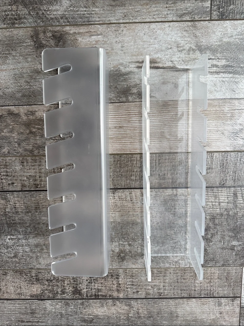 Hat rack Clear Plastic Shelf Organizer - Frosted and Transparent